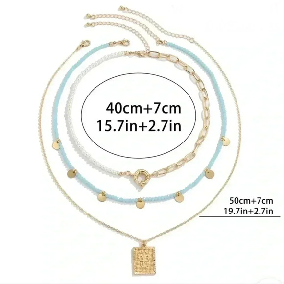 🆕Retro Woven Beaded Square Metal Sequin Necklace🆕 - Picture 10 of 10